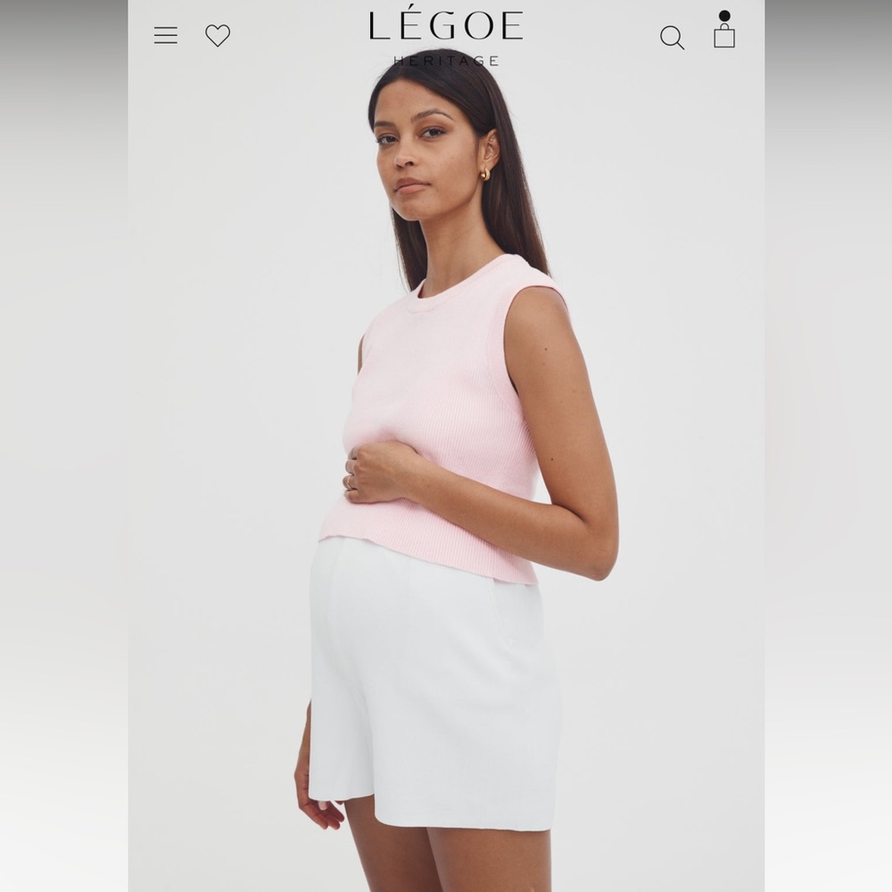 LÉGOE Women's High Waist White Shorts